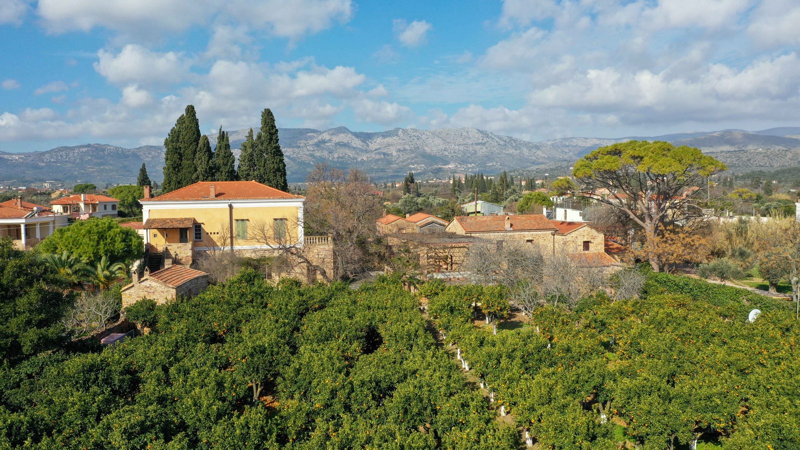 Stone mansion in the Kampos orchards