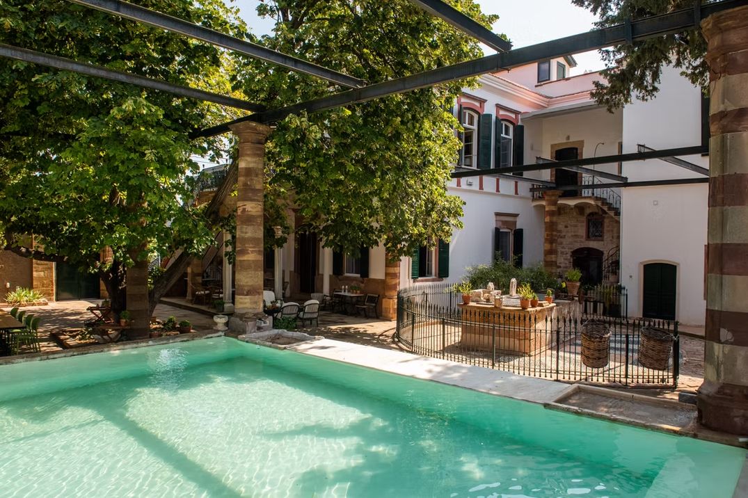 Pool and pergola at a Kampos estate